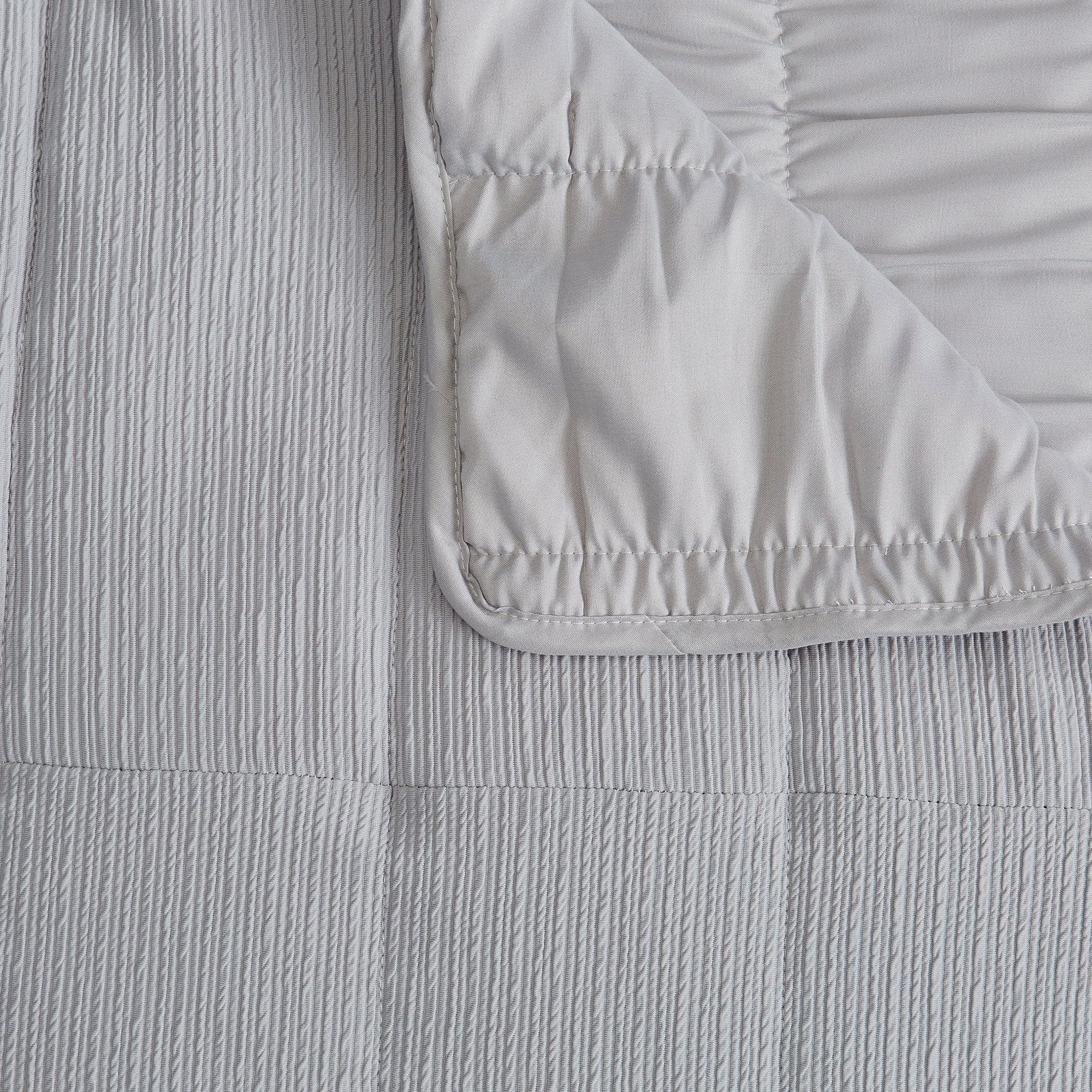 Textured Striped Quilt Set - Ellie Collection