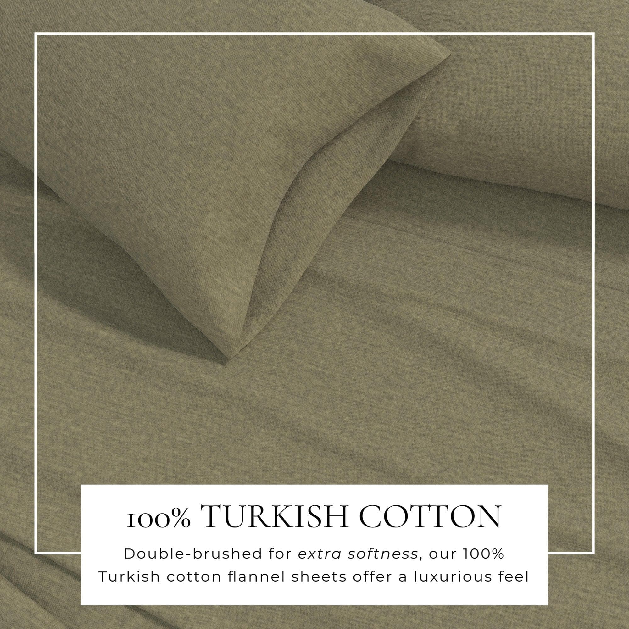 Heathered Solid Cotton Blend Flannel Sheet Set - Anders Collection