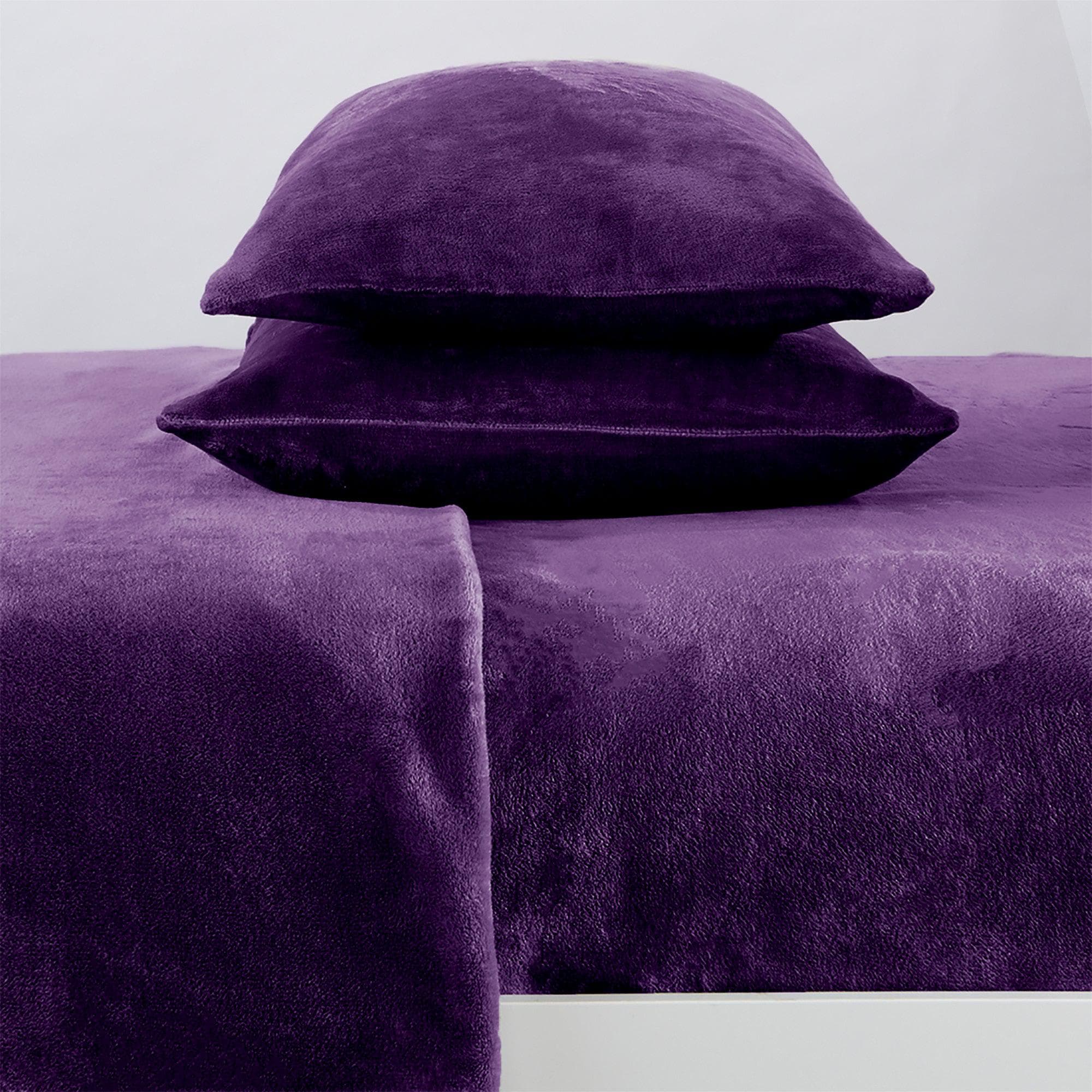 Solid Jewel-Toned Plush Sheet - Velvet Luxe Collection