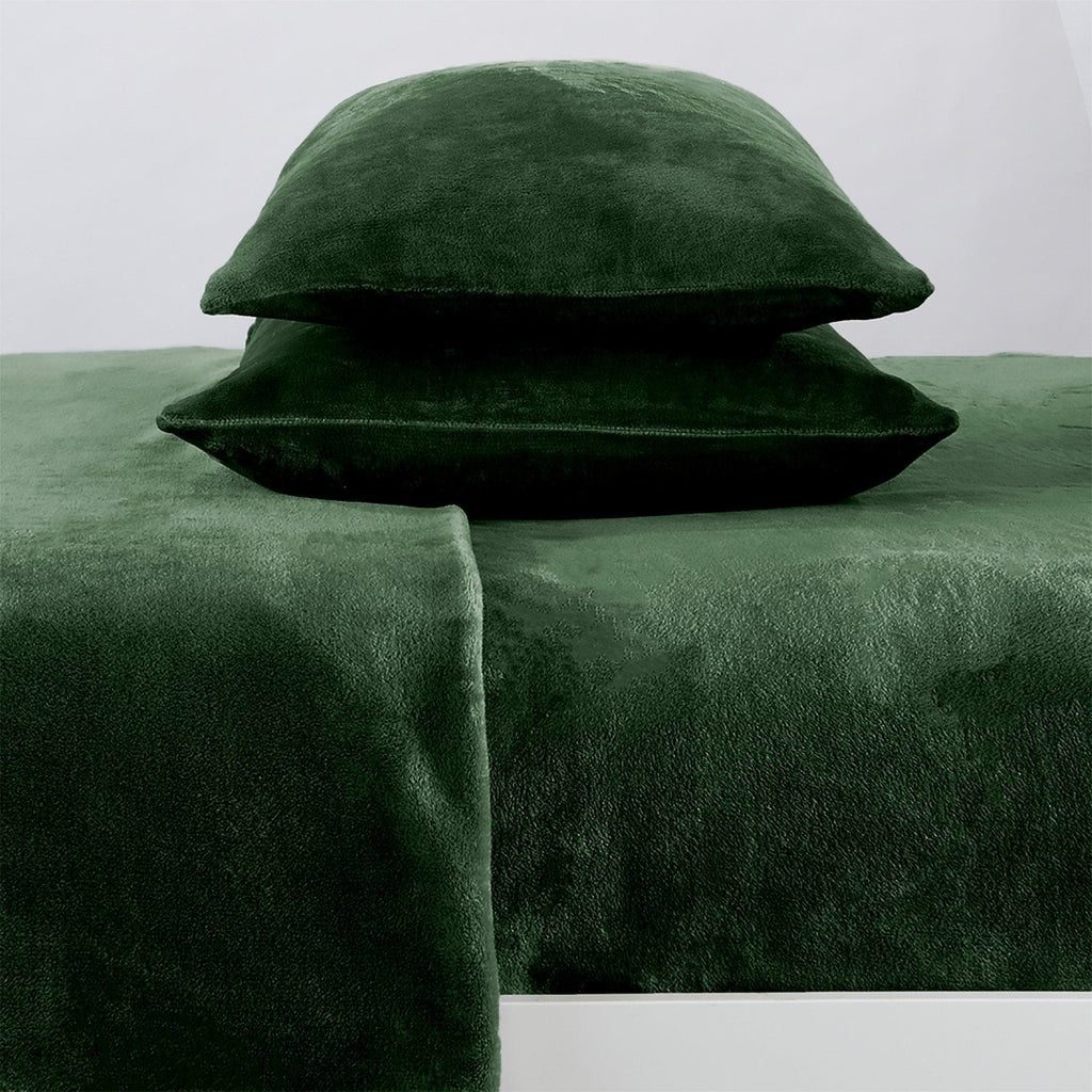 Solid Jewel-Toned Plush Sheet - Velvet Luxe Collection