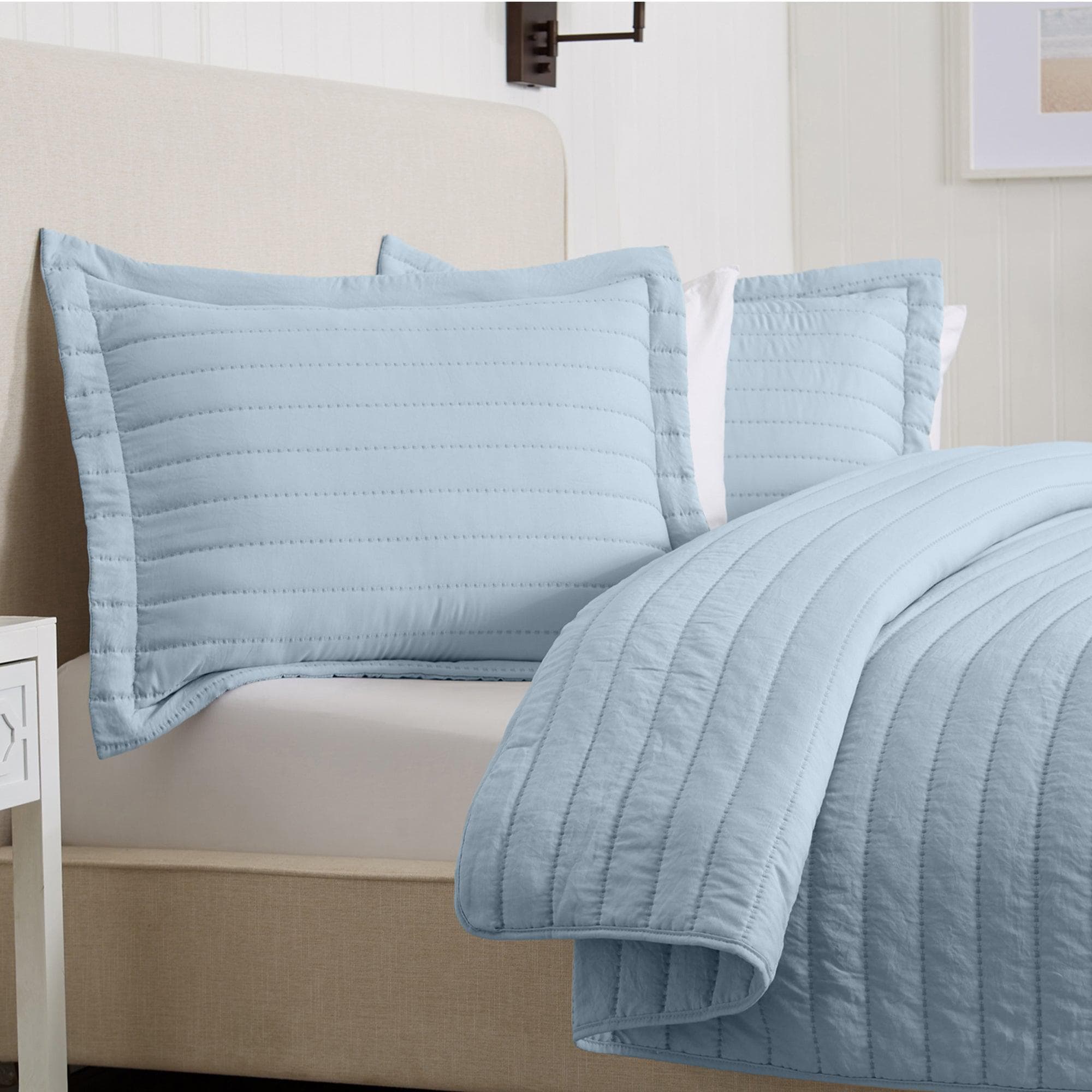 Solid Striped Quilt - Virginia Collection