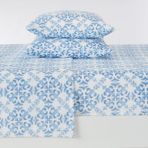 Watercolor Damask - Blue