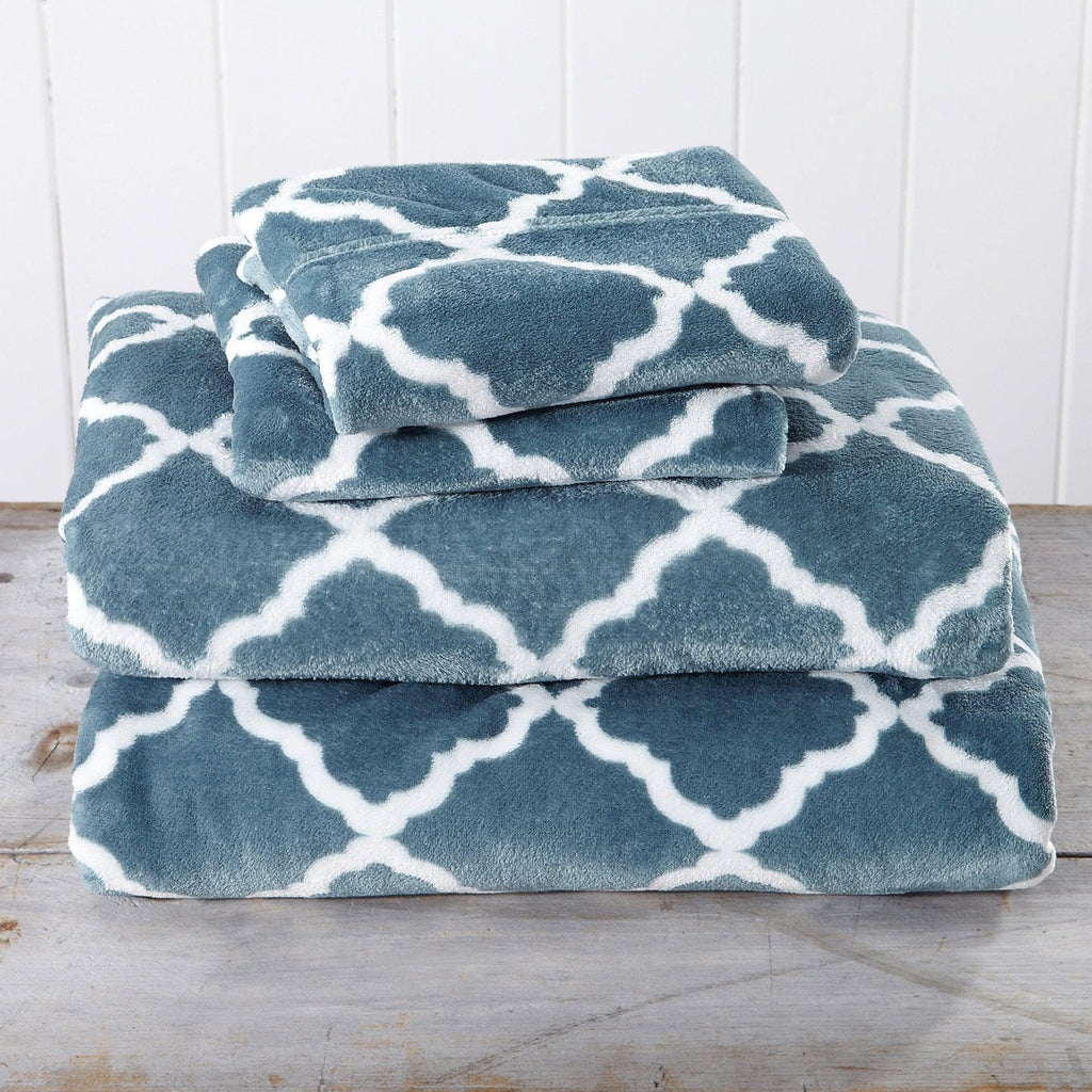 Printed Plush Sheet - Velvet Luxe Lattice Collection