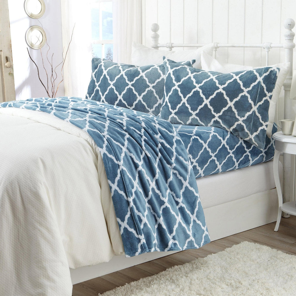 Printed Plush Sheet - Velvet Luxe Lattice Collection