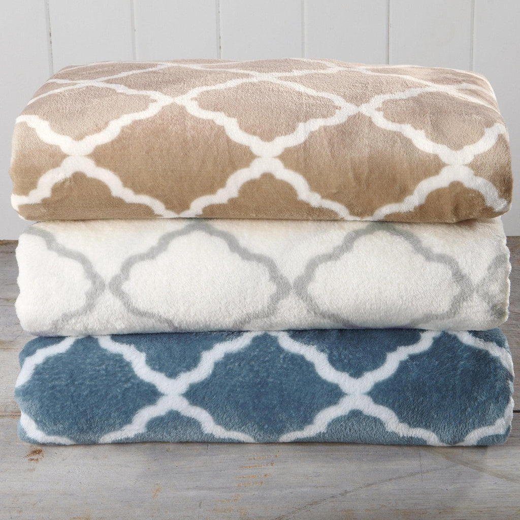 Printed Plush Sheet - Velvet Luxe Lattice Collection