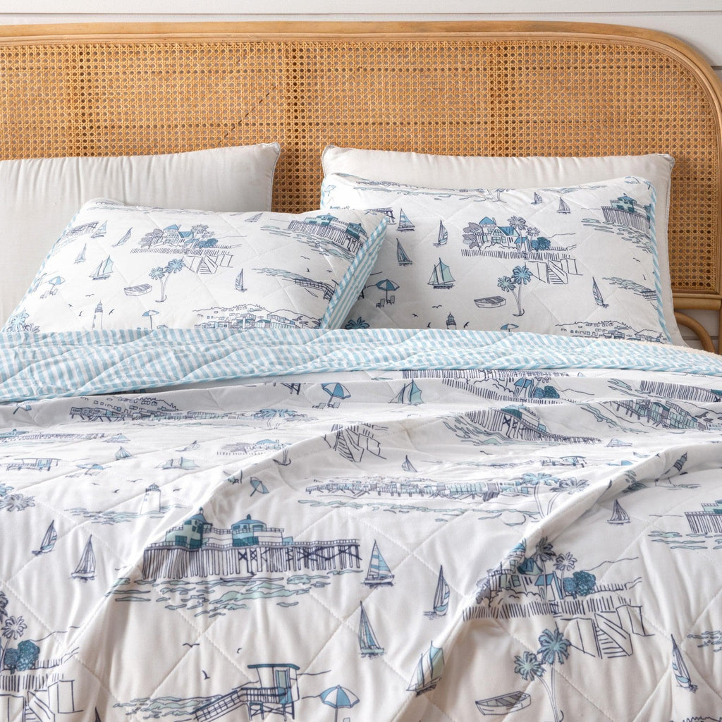 Coastal Toile Quilt Set - Cape Elizabeth Collection