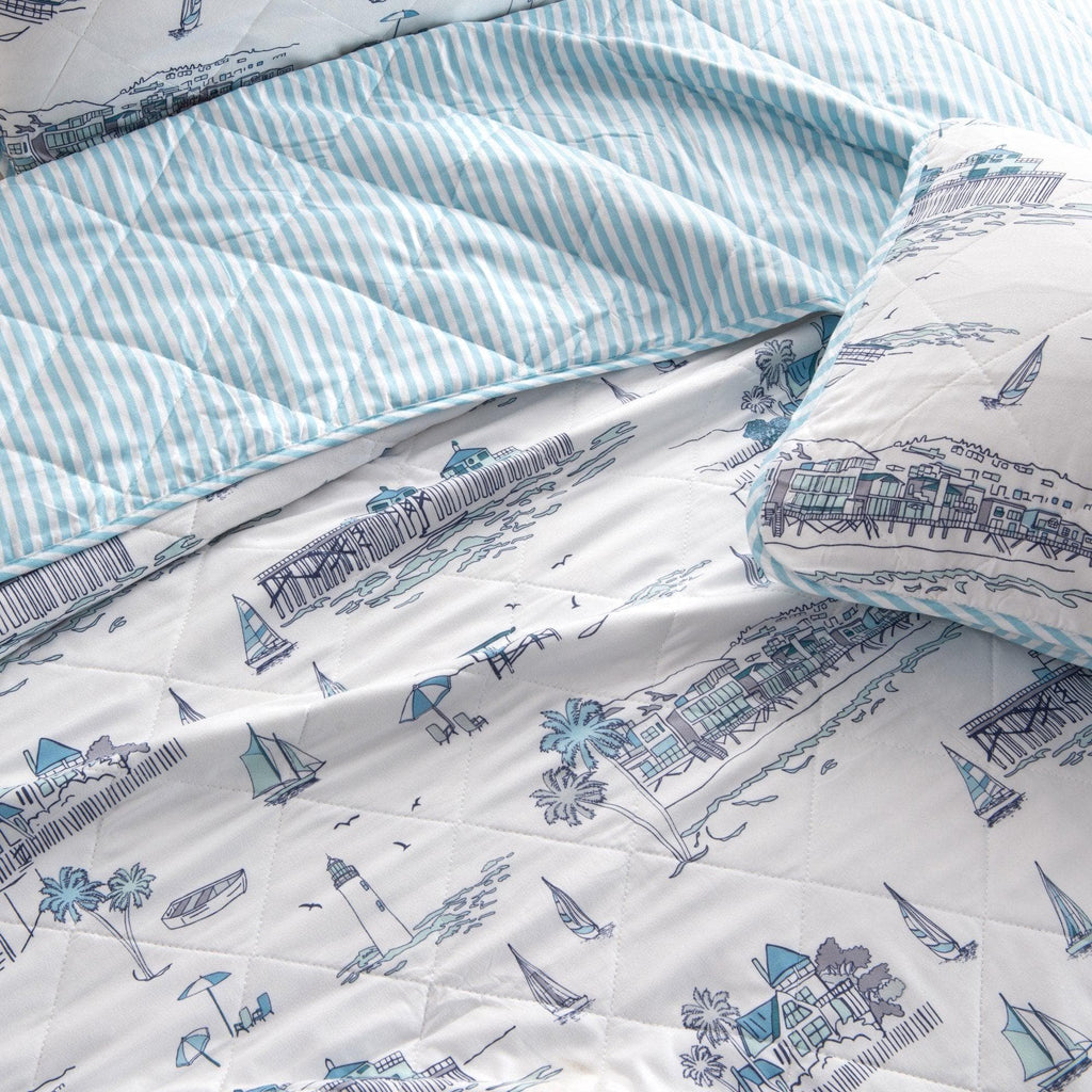 Coastal Toile Quilt Set - Cape Elizabeth Collection