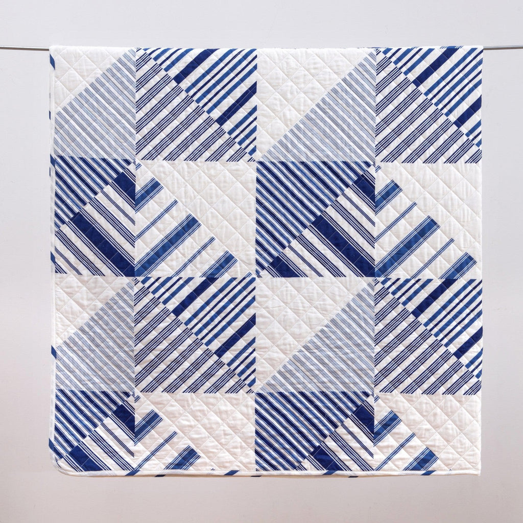 Navy Stripe Quilt - Midnight Bay Collection