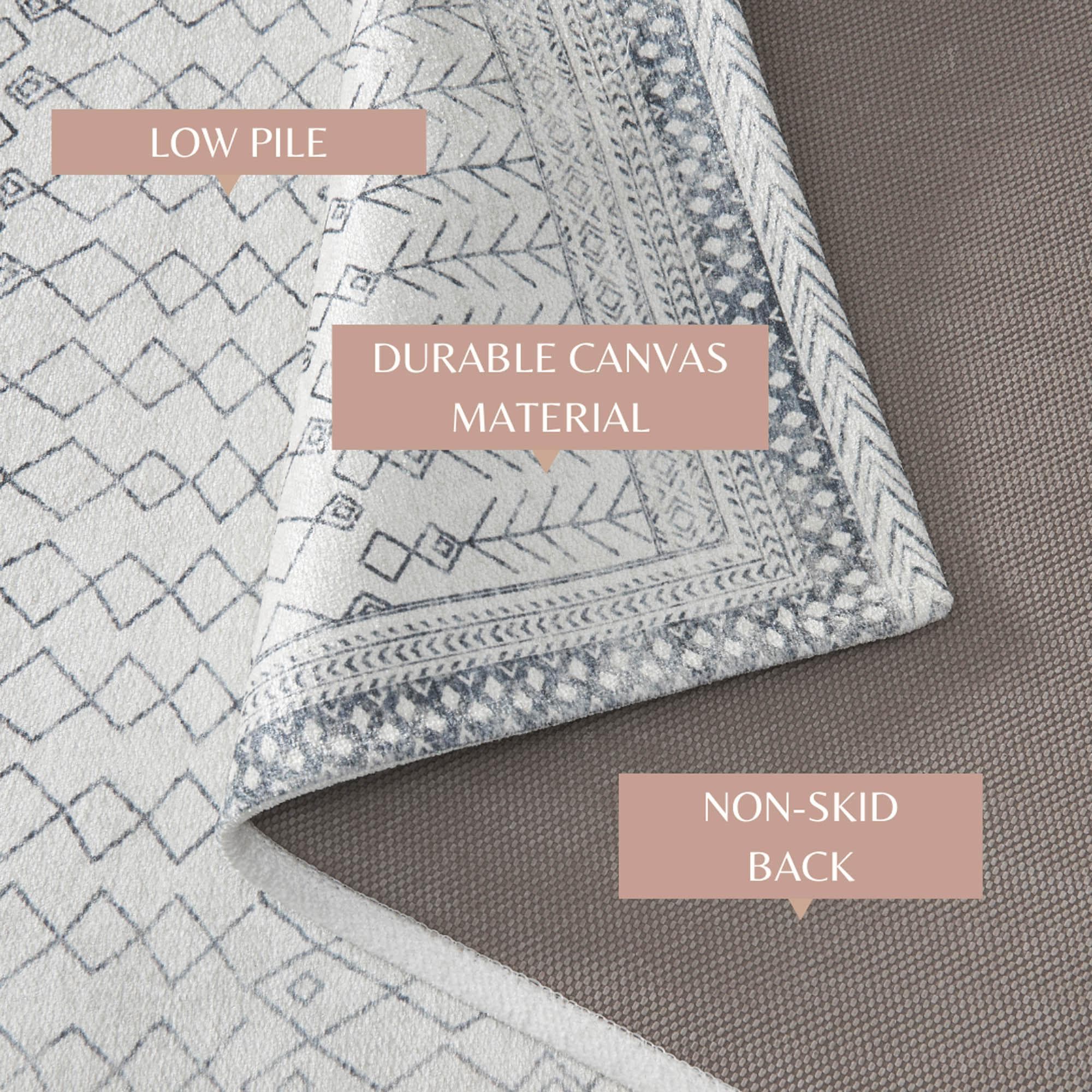 Distressed Moroccan Machine Washable Accent Runner 2'4" x 7' - Neve Collection