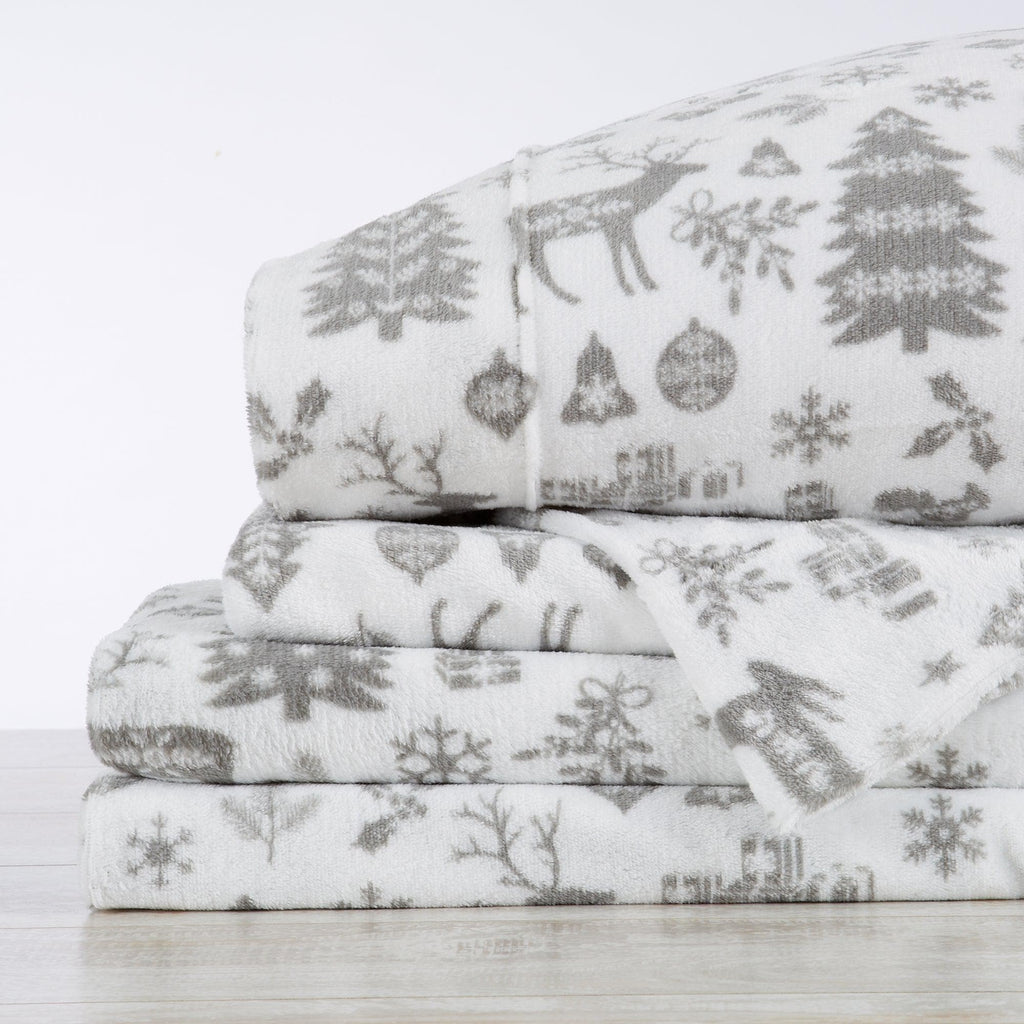 Printed Plush Sheet - Velvet Luxe Collection