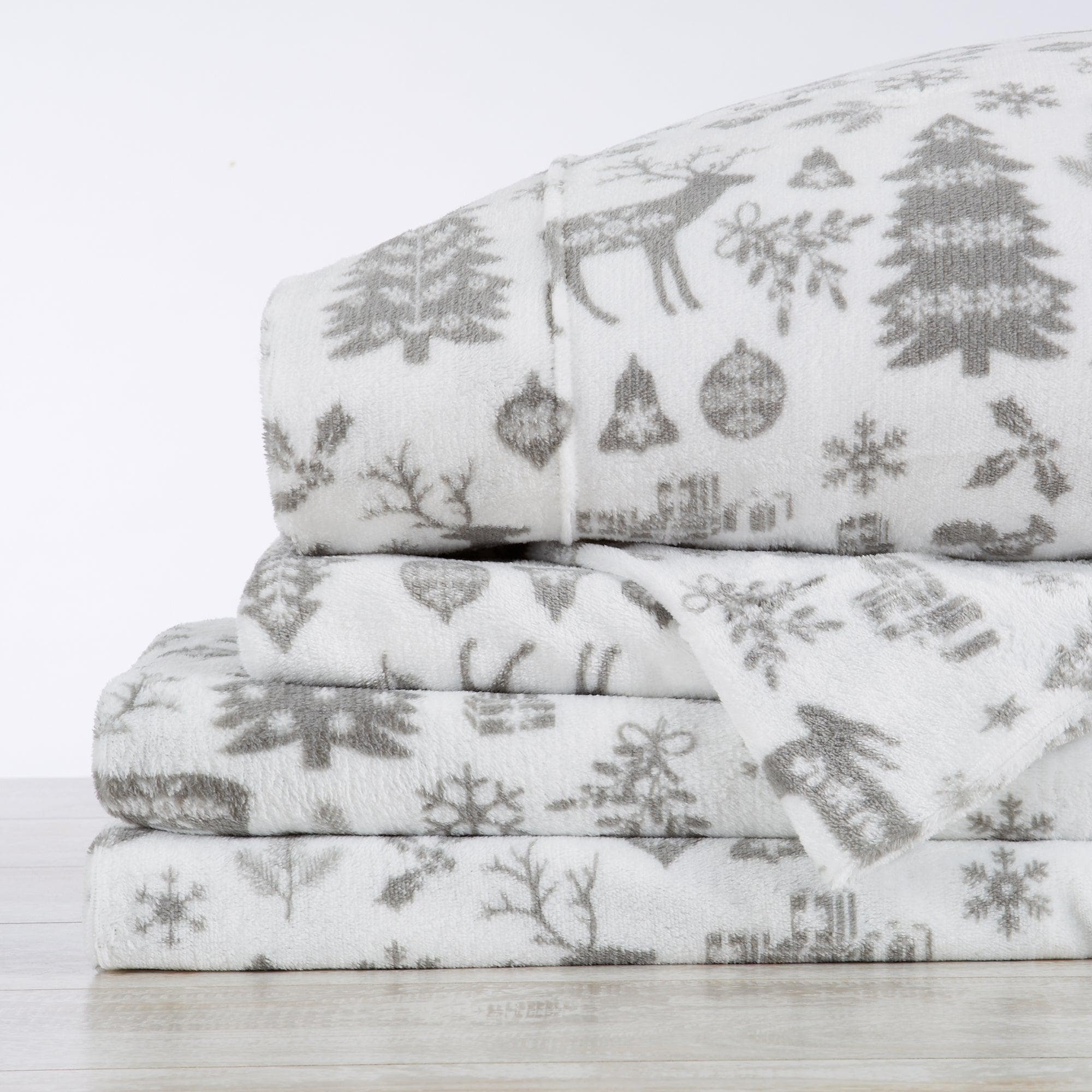 Printed Plush Sheet - Velvet Luxe Collection