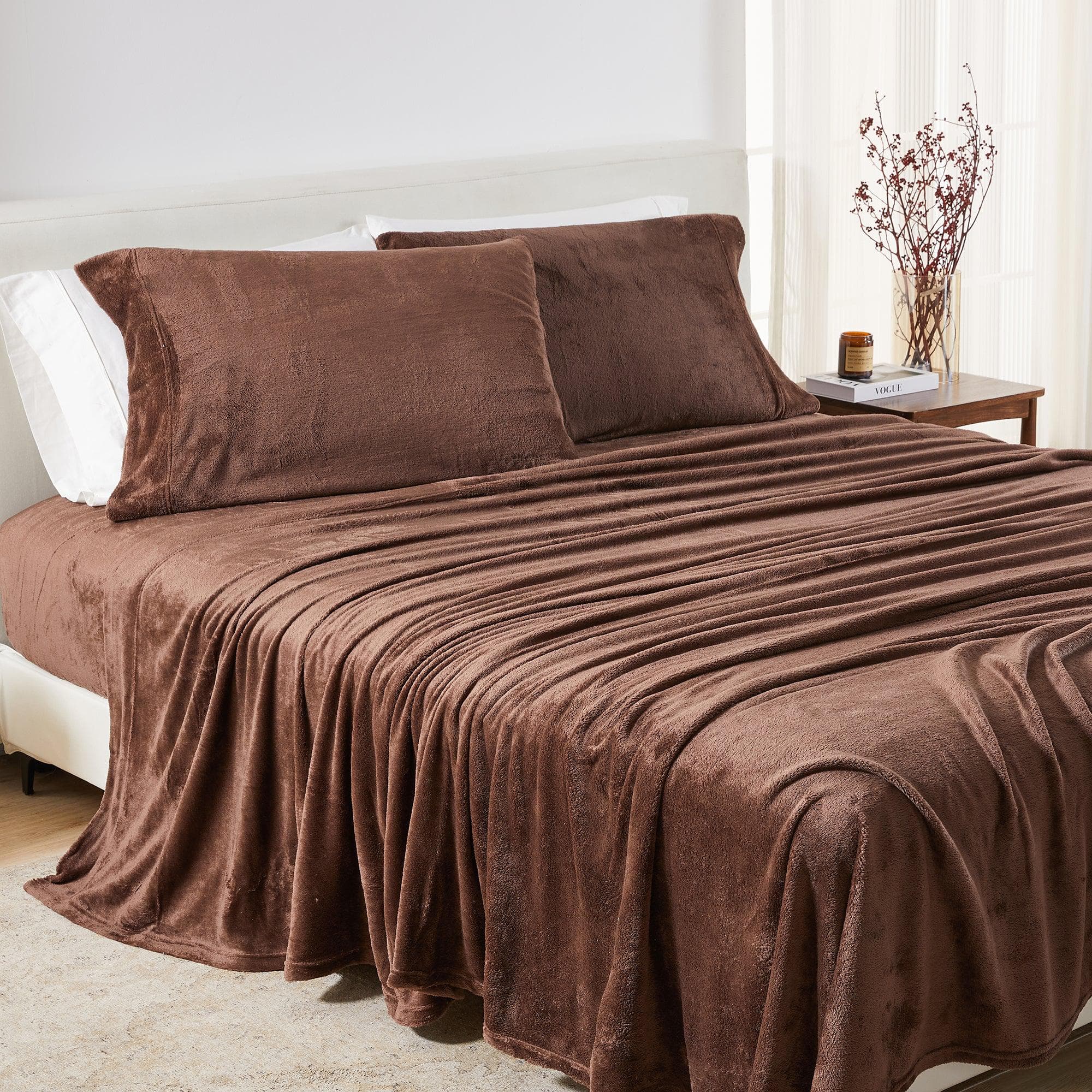 Solid Plush Sheet - Velvet Luxe Collection