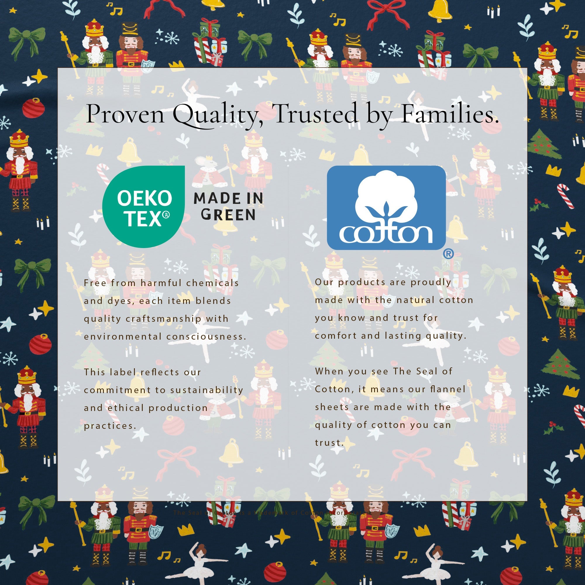 Turkish Cotton Christmas Flannel Sheet - Whittaker Collection