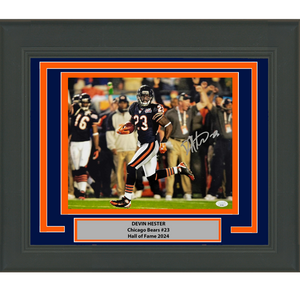 Framed Autographed/Signed Devin Hester Chicago Bears 11x14 Football Photo JSA COA #3