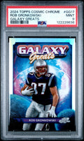 Graded 2024 Topps Cosmic Chrome Rob Gronkowski #GG17 Galaxy Greats Football Card PSA 9 Mint