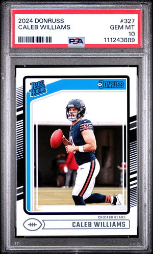 Graded 2024 Panini Donruss Caleb Williams #327 Rookie RC Football Card PSA 10 Gem Mint