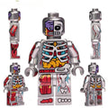 Human Body Guy Visible Anatomy Man Silver Color Minifigure Toy