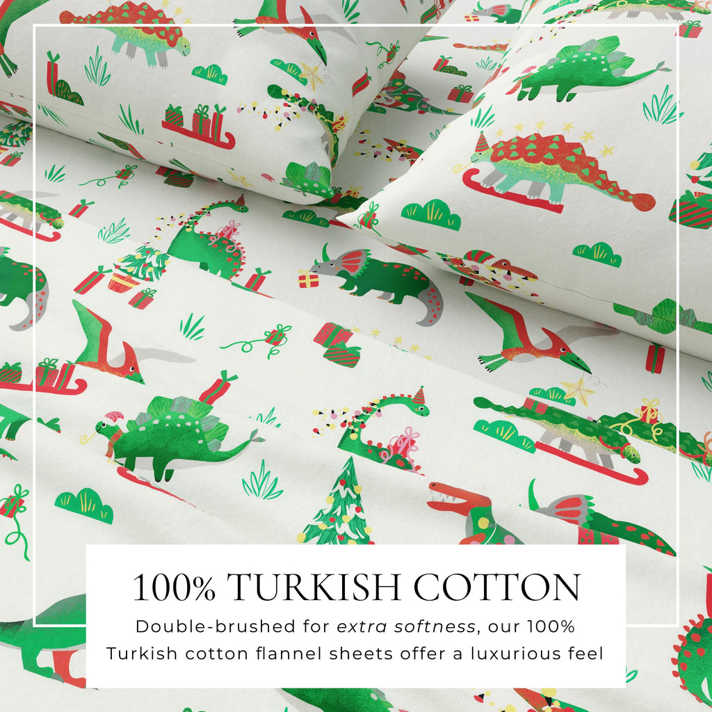 Turkish Cotton Christmas Flannel Sheet - Whittaker Collection