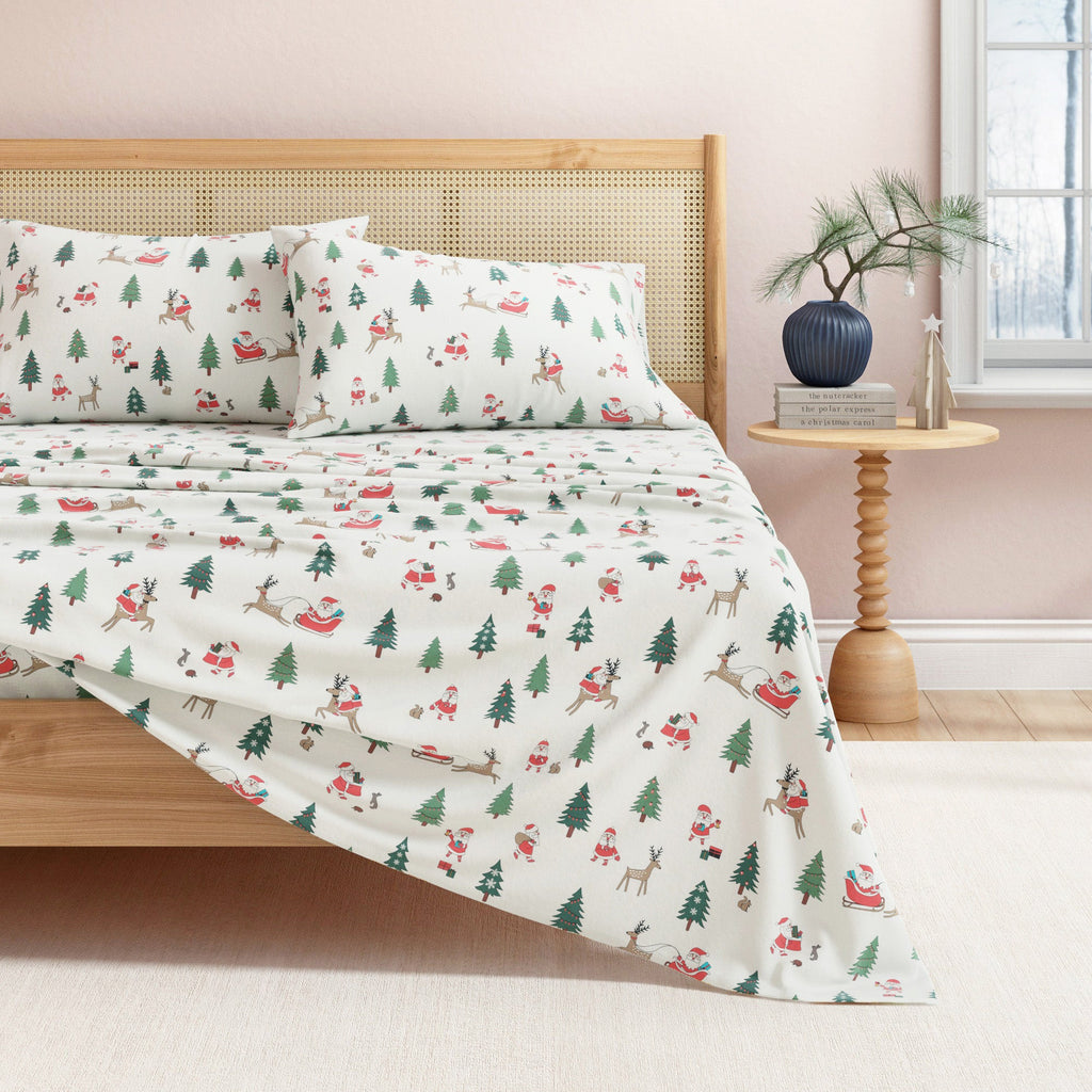 Turkish Cotton Christmas Flannel Sheet - Whittaker Collection