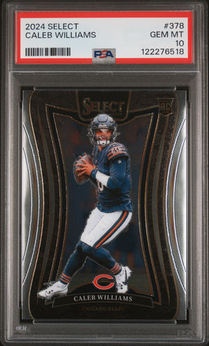Graded 2024 Panini Select Caleb Williams #378 Rookie RC Football Card PSA 10 Gem Mint
