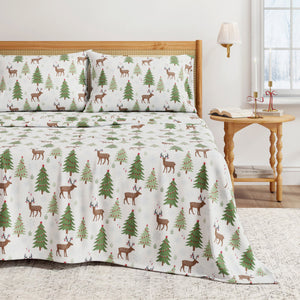 Deer, Trees, & Snow