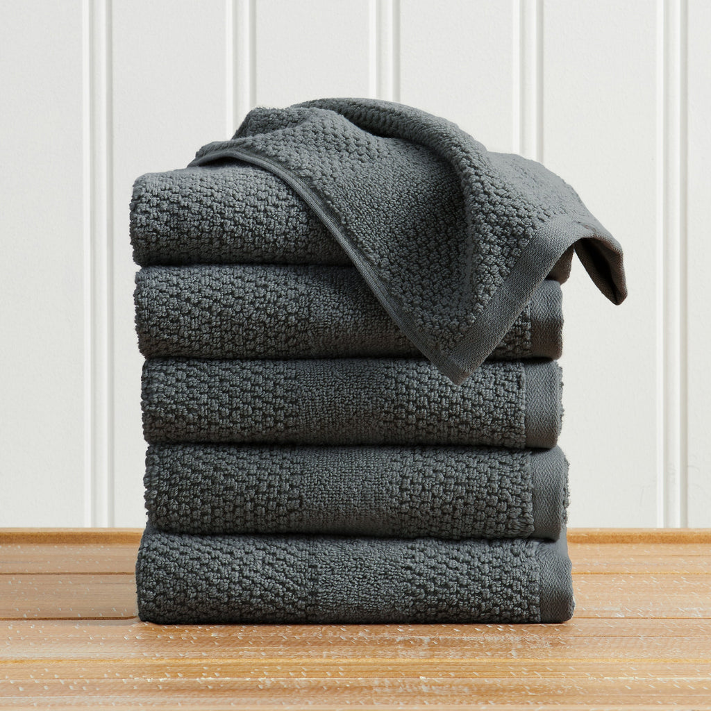 100% Cotton Woven Texture Bath Towel Set - Marbella Collection