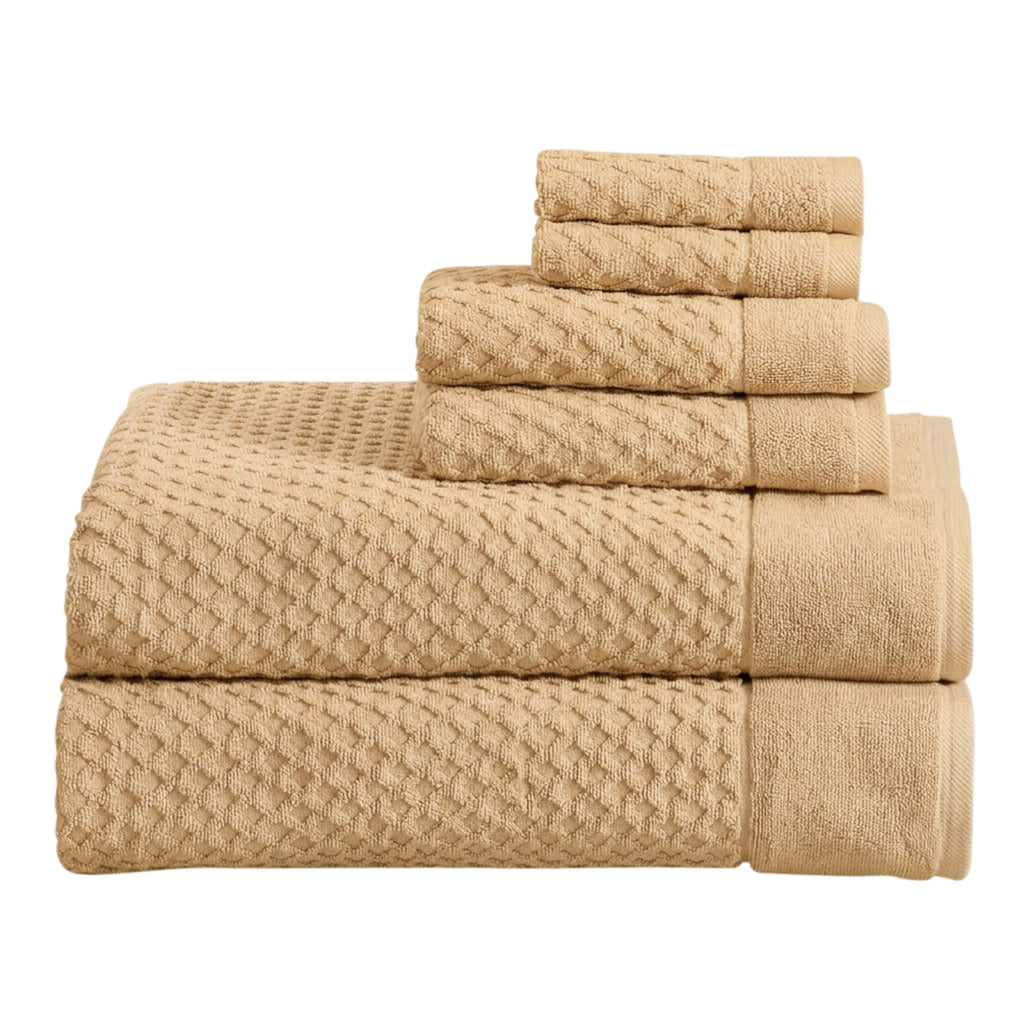 Cotton Diamond Waffle Weave Bath Towel Set - Grayson Collection