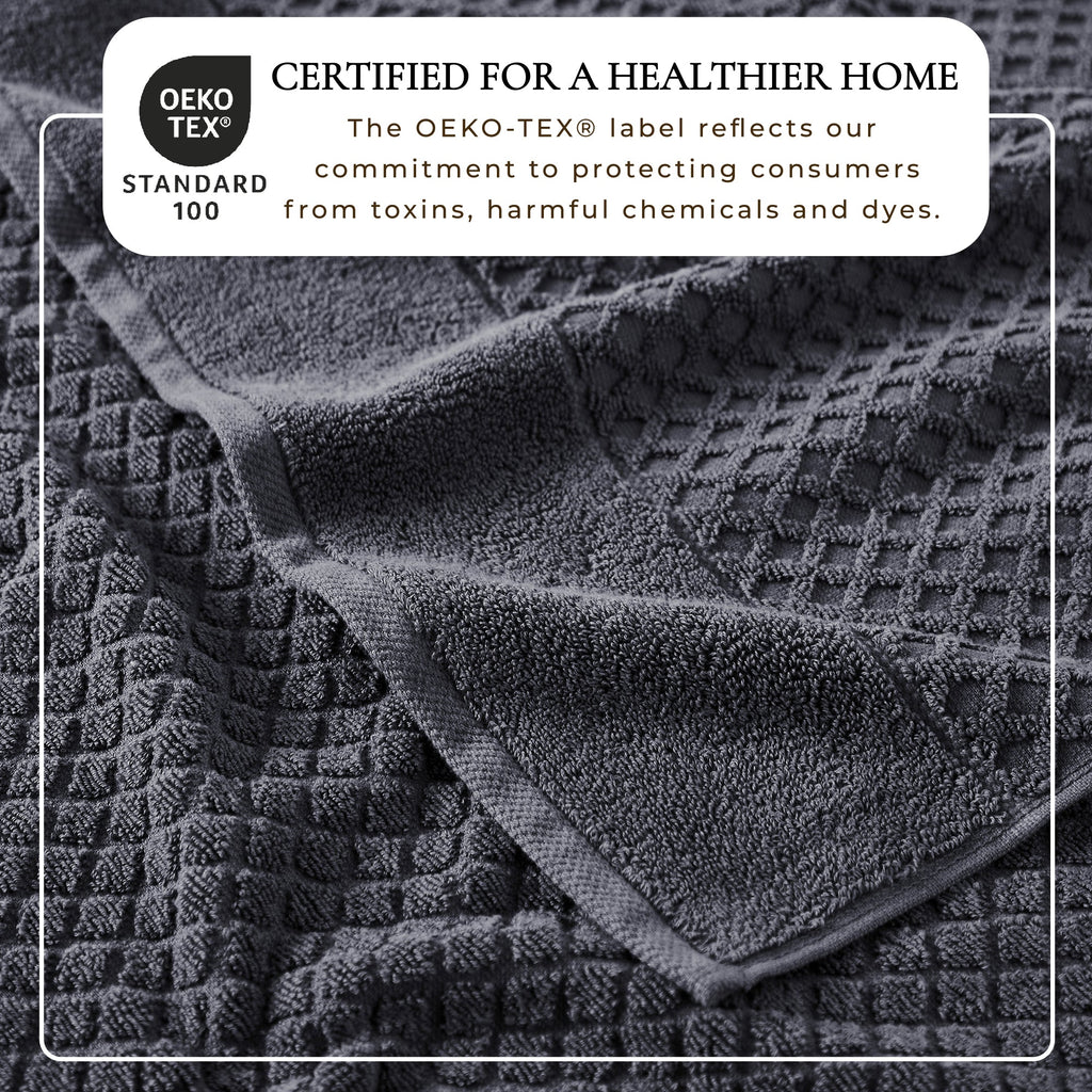 Cotton Diamond Waffle Weave Bath Towel Set - Grayson Collection