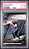 Graded 2024 Panini Illusions Drake Maye #2 Amazing Rookie RC Football Card PSA 10 Gem Mint