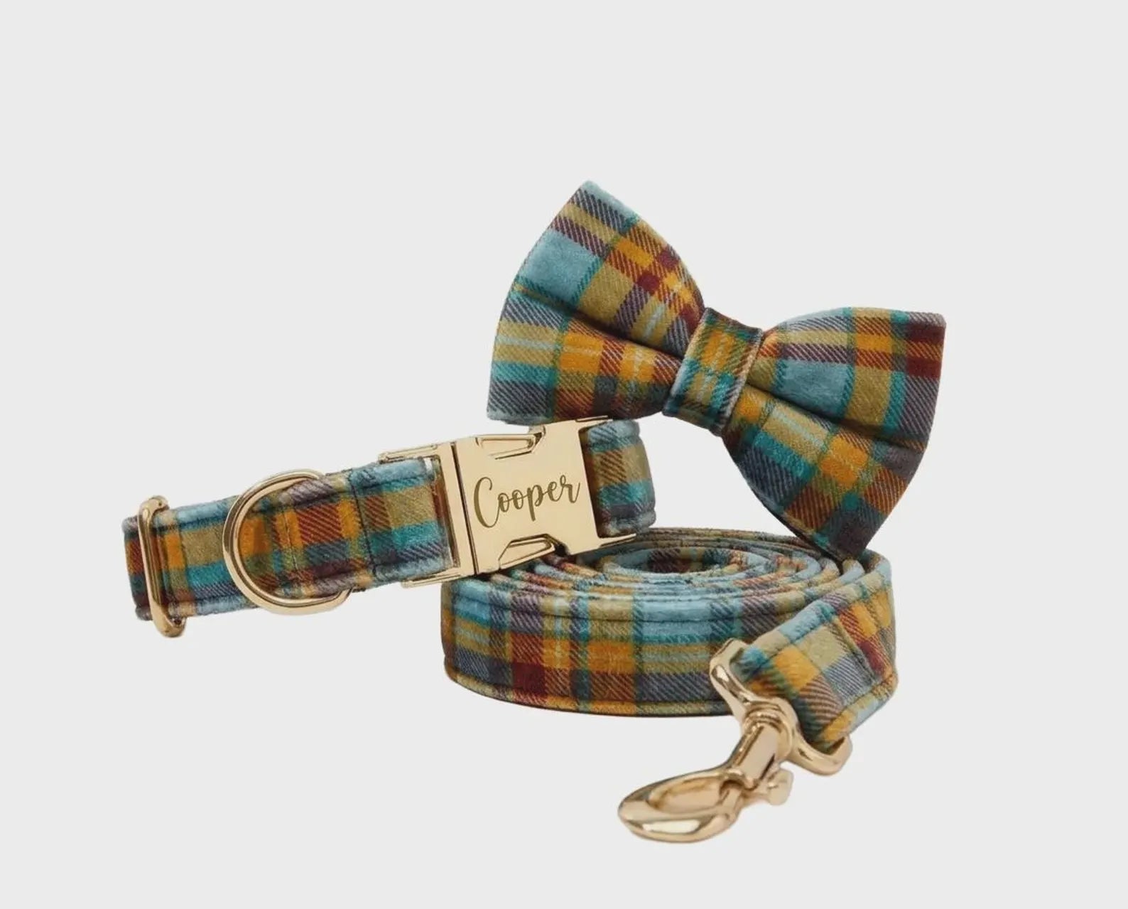 Autumn Blue Plaid Set