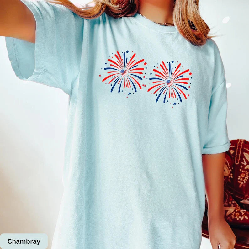 Funny Matching 4th of July Couples T-Shirt