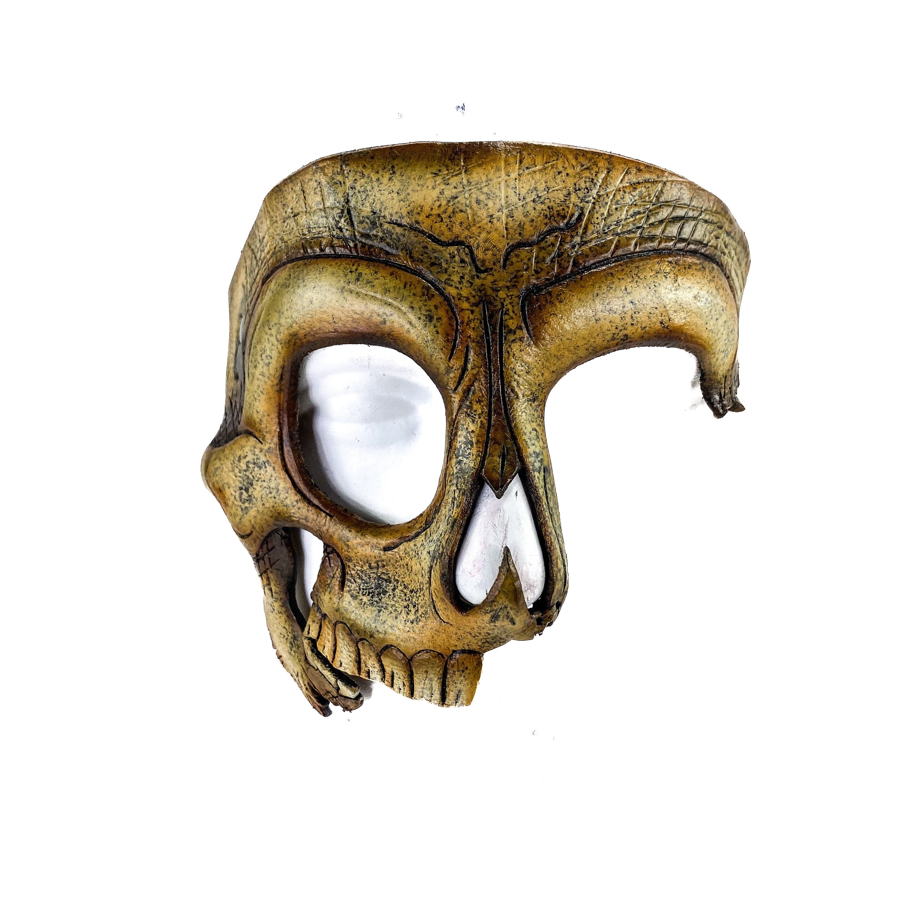 Handcrafted Genuine Leather Skull Phantom of the Opera Style Mask