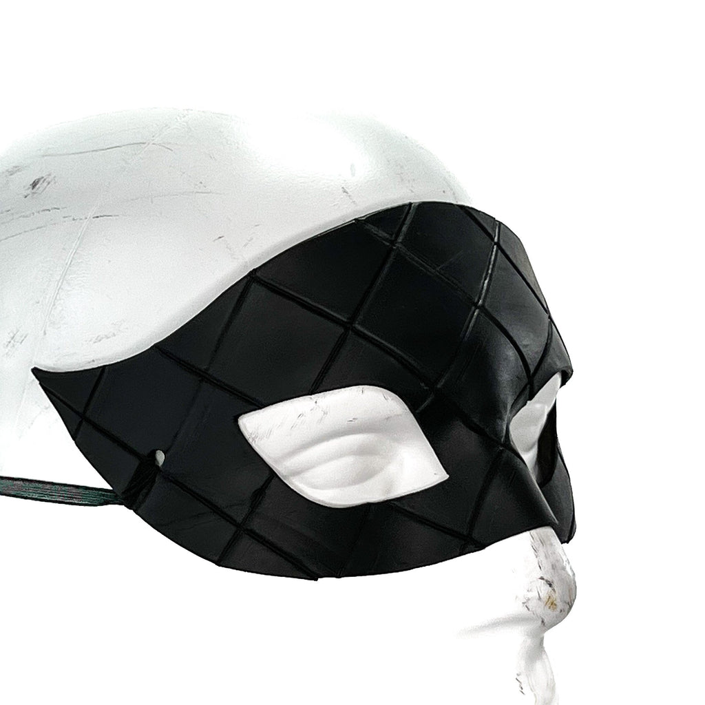Masquerade Handmade Genuine Leather Mask in Black for Masquerades Halloween or Cosplay
