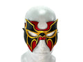 Super Hero Wrestling Mask Handmade Genuine Leather Mask in Red and Gold