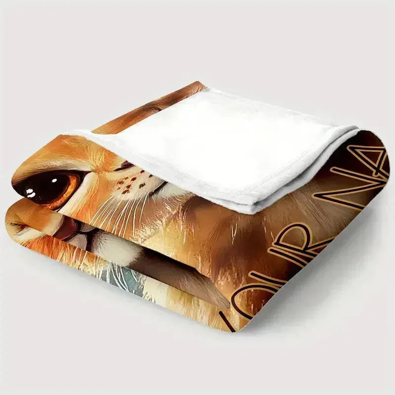 Personalized Baby Lion King Blanket: Soft Flannel Throw, Custom Name Gift