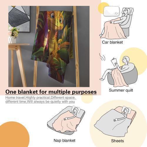 Custom Dinosaur Name Blanket: Soft Flannel Kids Throw