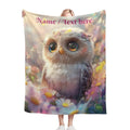 Personalized Baby Owl Fleece Bird Blanket: Magical Nature Gift