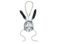 Geometric Bunny Leather Mini Mask – Handcrafted Charm for Rearview Mirrors, Handbags, Lanyards, Party Favors & More