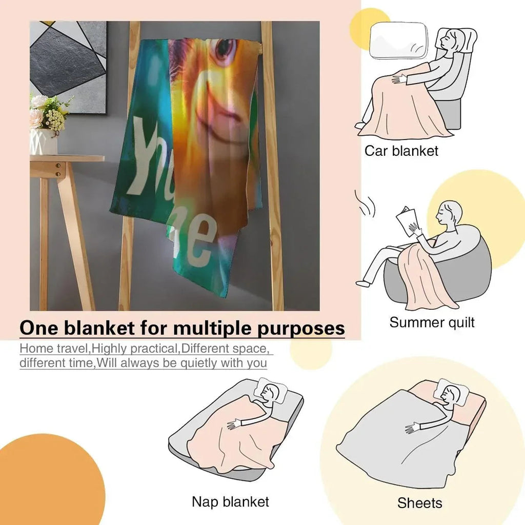 Personalized Monkey Jungle Animal Blanket: Soft Fleece Safari Ape Throw, Super Soft Name Gift