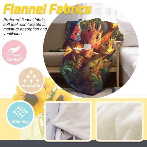 Custom Dinosaur Name Blanket: Soft Flannel Kids Throw