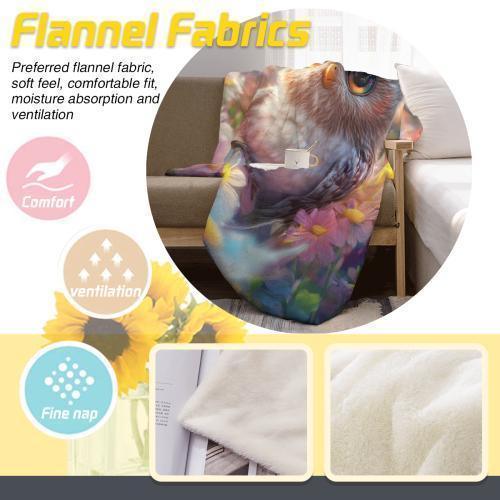 Personalized Baby Owl Fleece Bird Blanket: Magical Nature Gift