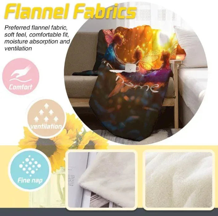 Personalized Fairy Blanket: Enchanted Wonderland Fantasy Throw