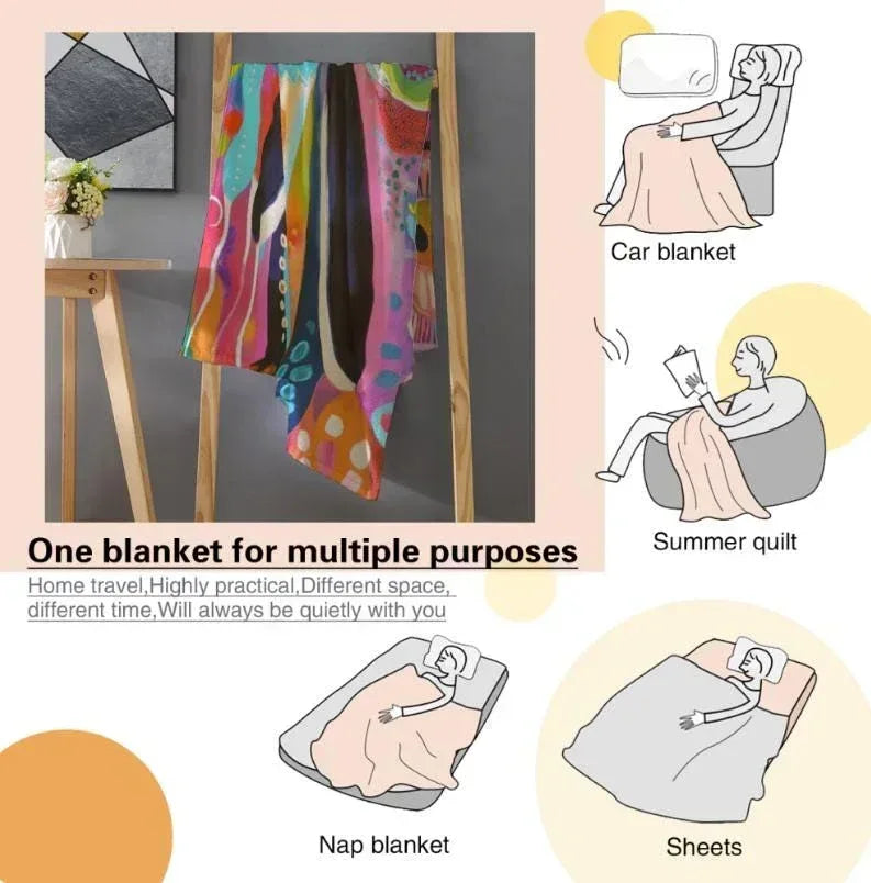 Personalized Penguin Blanket: Colorful Arctic Animal Happy Playful Flannel Fleece Throw, Soft Name Gift