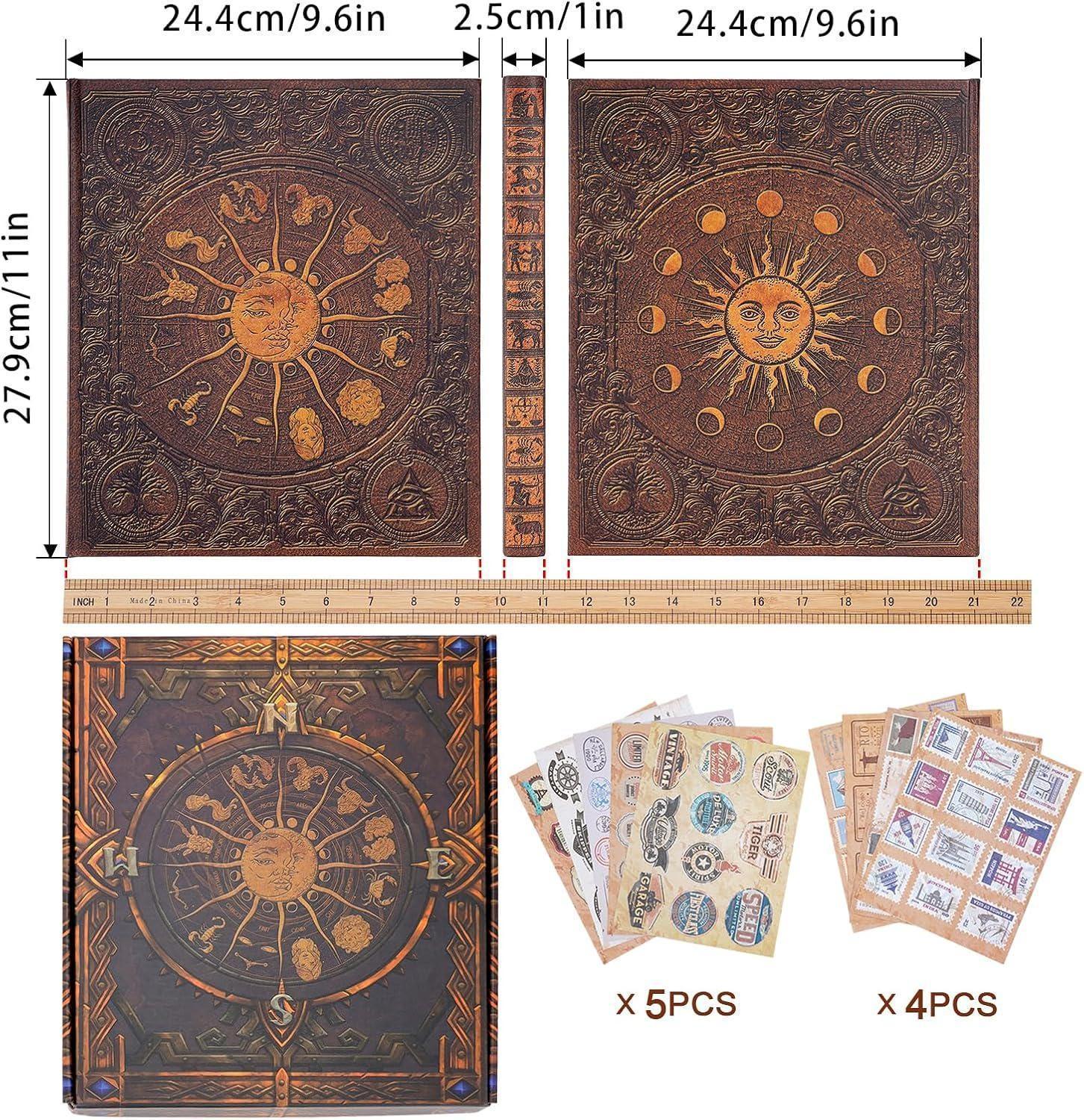 Zodiac Scrapbook Album: Retro Adventure Memory Book, Photo Memory Journal, Keepsake Diary