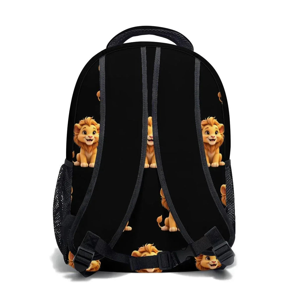 Personalized Lion Kids School Set: Backpack, Lunch Tote & Pen Pouch, Name Gift