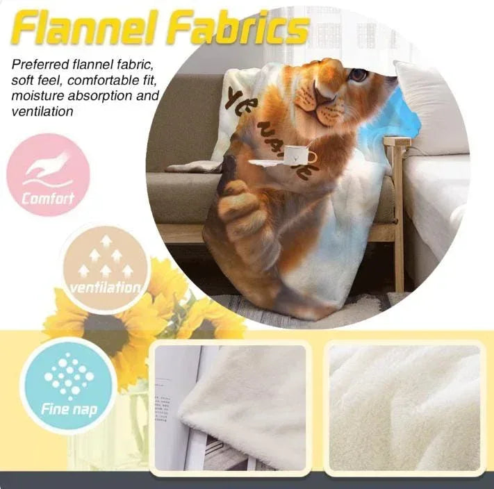 Personalized Baby Lion King Blanket: Soft Flannel Throw, Custom Name Gift