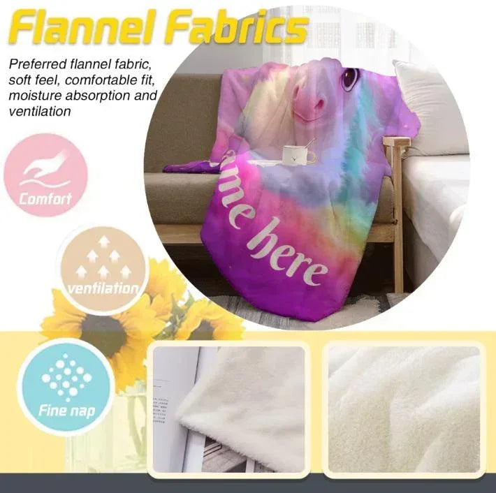 Personalized Unicorn Blanket: Pink T21 Awareness Fleece Throw