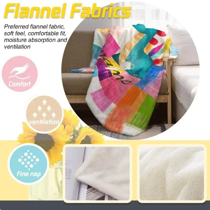 Personalized Dinosaur Blanket - Patchwork Maximalist Dragon Throw Custom Name Gift