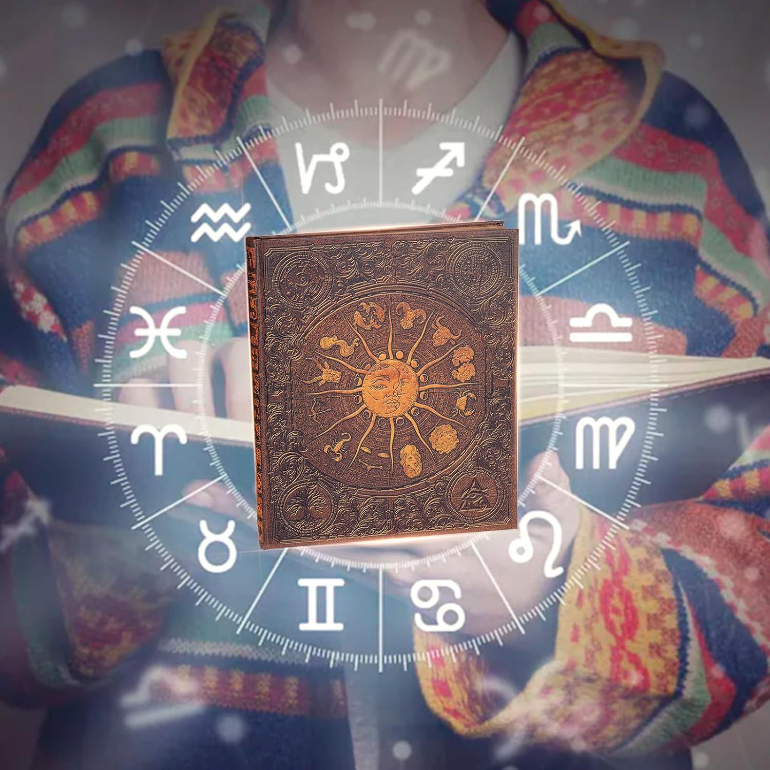 Zodiac Scrapbook Album: Retro Adventure Memory Book, Photo Memory Journal, Keepsake Diary