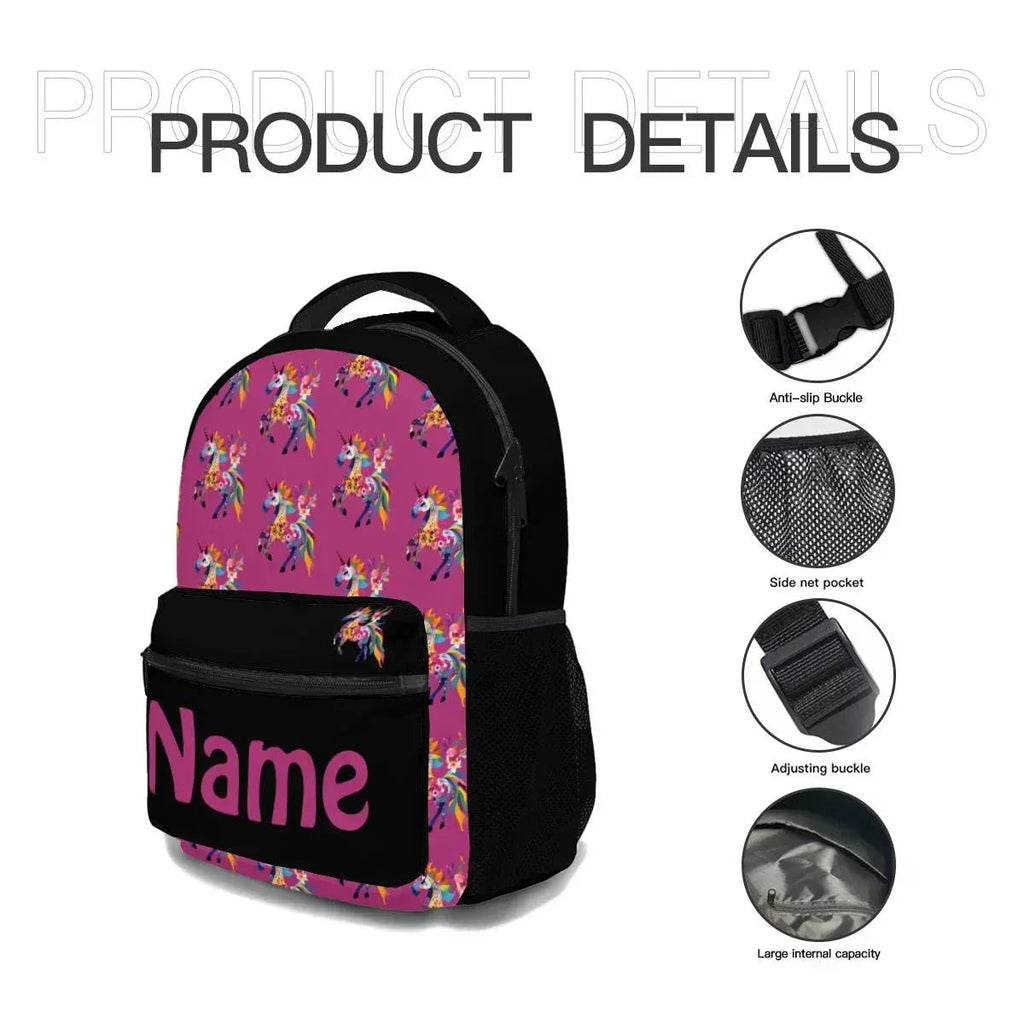 Personalized Kids School Set: Backpack, Lunch Tote & Pen Pouch, Name Gift